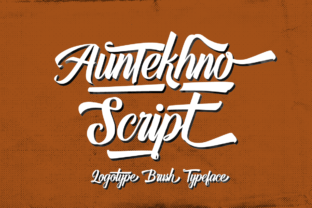 Auntekhno Script: The Bold Handwritten Font with Vintage Appeal